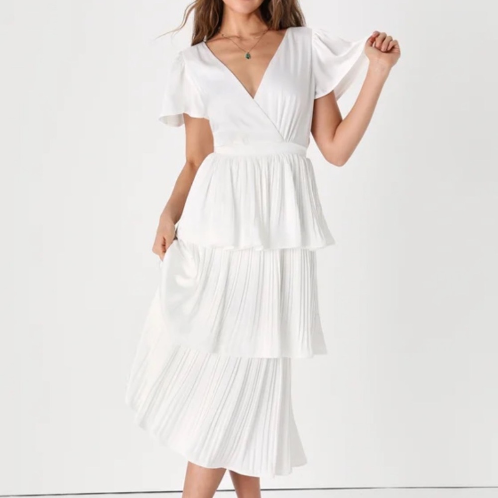 Lulu's White Midi Dress